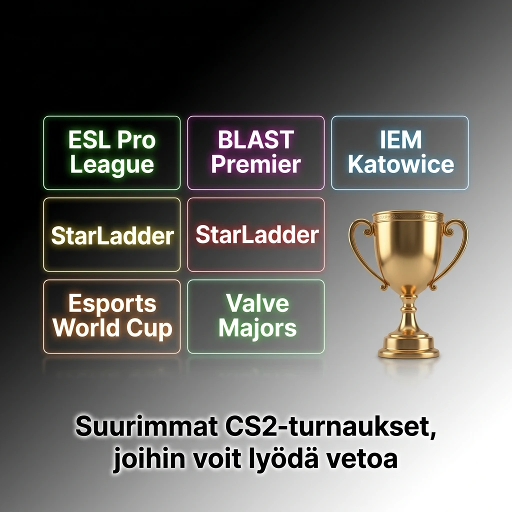 CS2-turnaukset: Valve Majors, ESL Pro League, BLAST Premier ja IEM Katowice tarjoavat parhaat vetomahdollisuudet