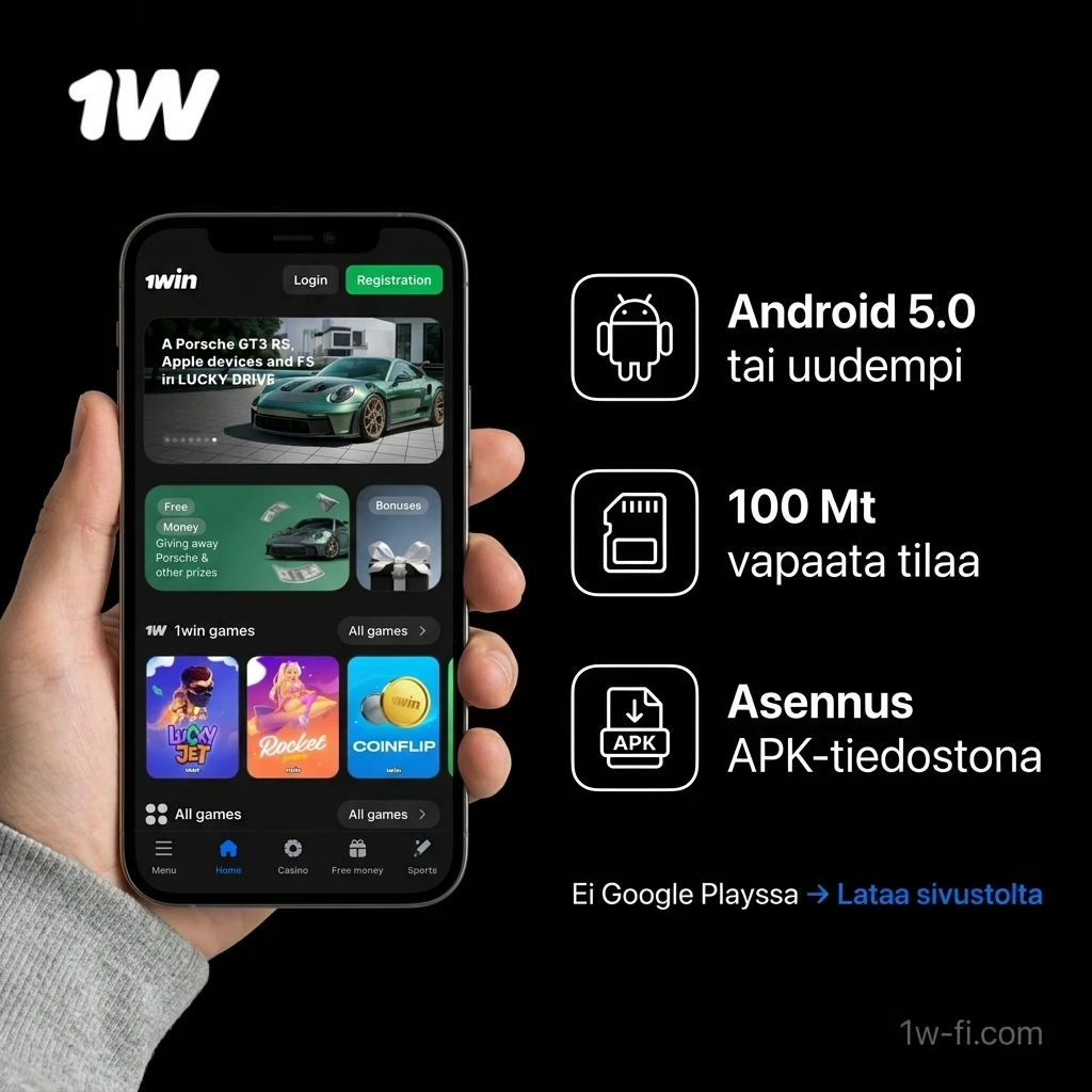 Lataa 1w Android-sovellus ja nauti parhaasta 1w Online-Kasino Suomi -kokemuksesta suoraan puhelimellasi.