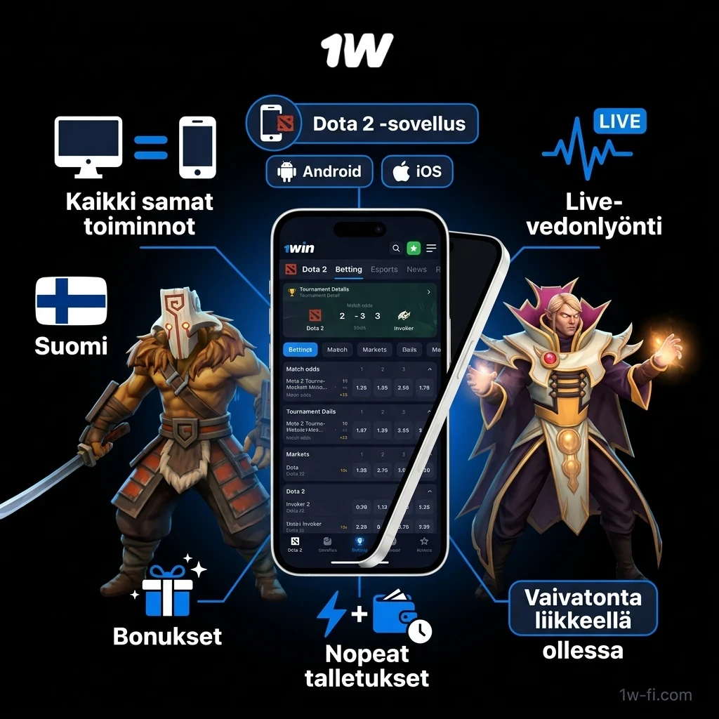 Lataa sovellus ja koe paras 1w Dota 2 Vedonlyönti suoraan älypuhelimellasi.