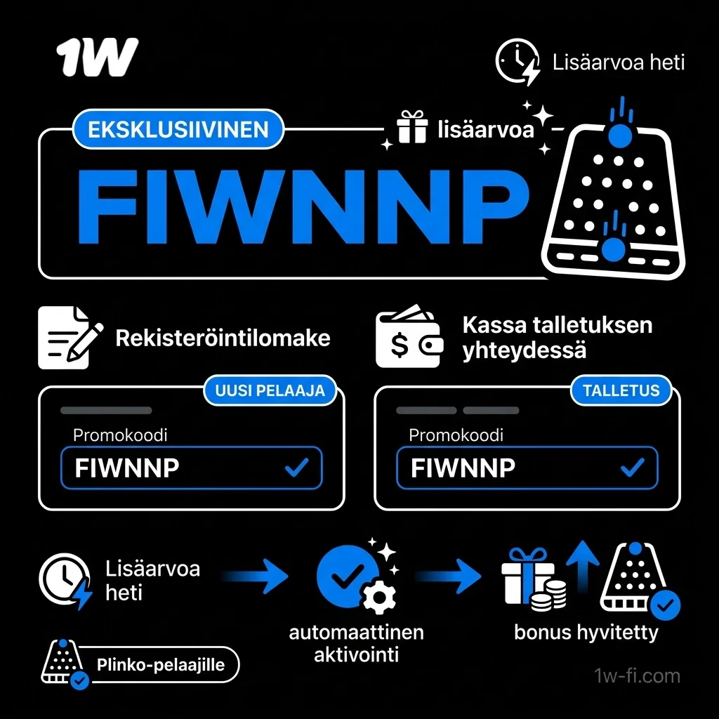 Käytä 1w promokoodi ja hyödynnä parhaat edut pelatessasi Plinkoa online-kasino alustalla.