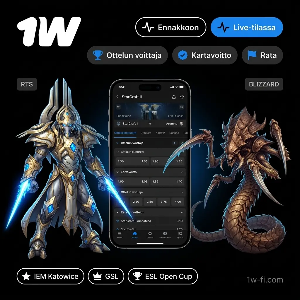 StarCraft II vedonlyönti – strategiapelin parhaat turnaukset ja vetokohteet verkossa