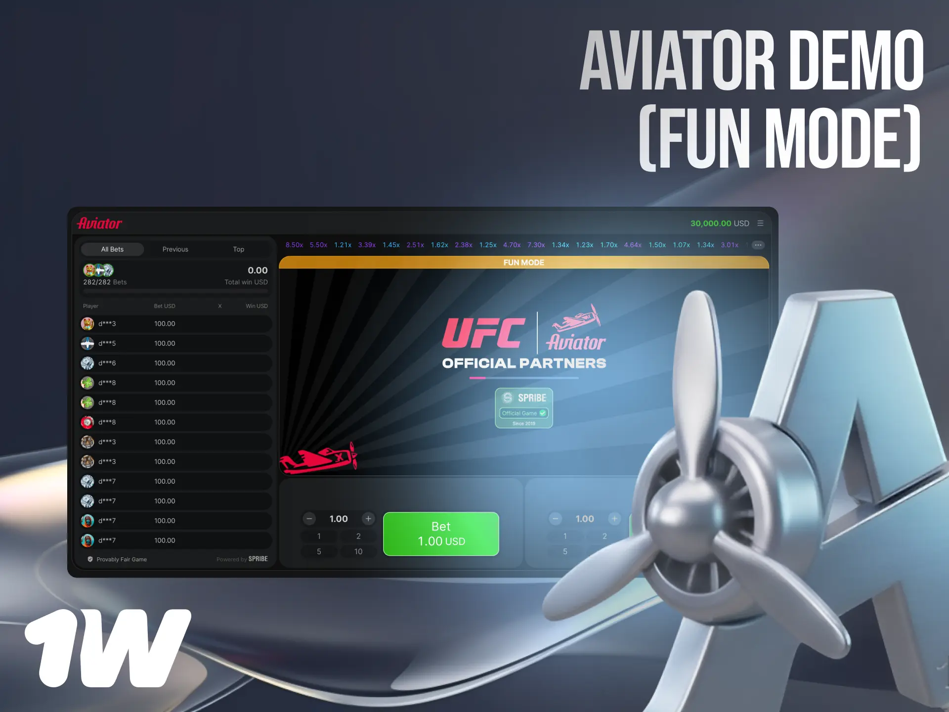 1w Aviator demo Suomessa ilmaisella harjoittelumoodilla ilman oikean rahan riskiä.