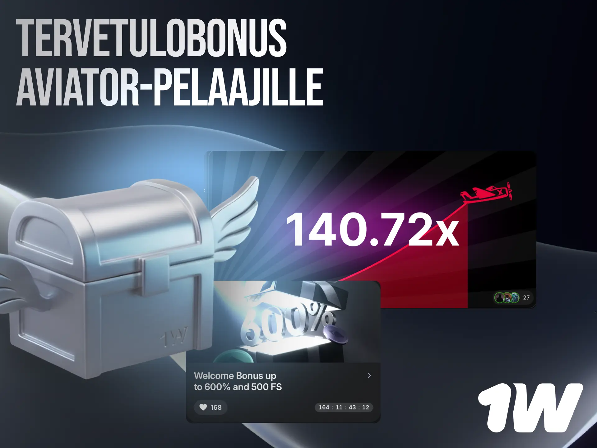 1w tervetulobonus Aviator-pelaajille Suomessa jopa 600 % bonuksella ensimmäisille talletuksille.