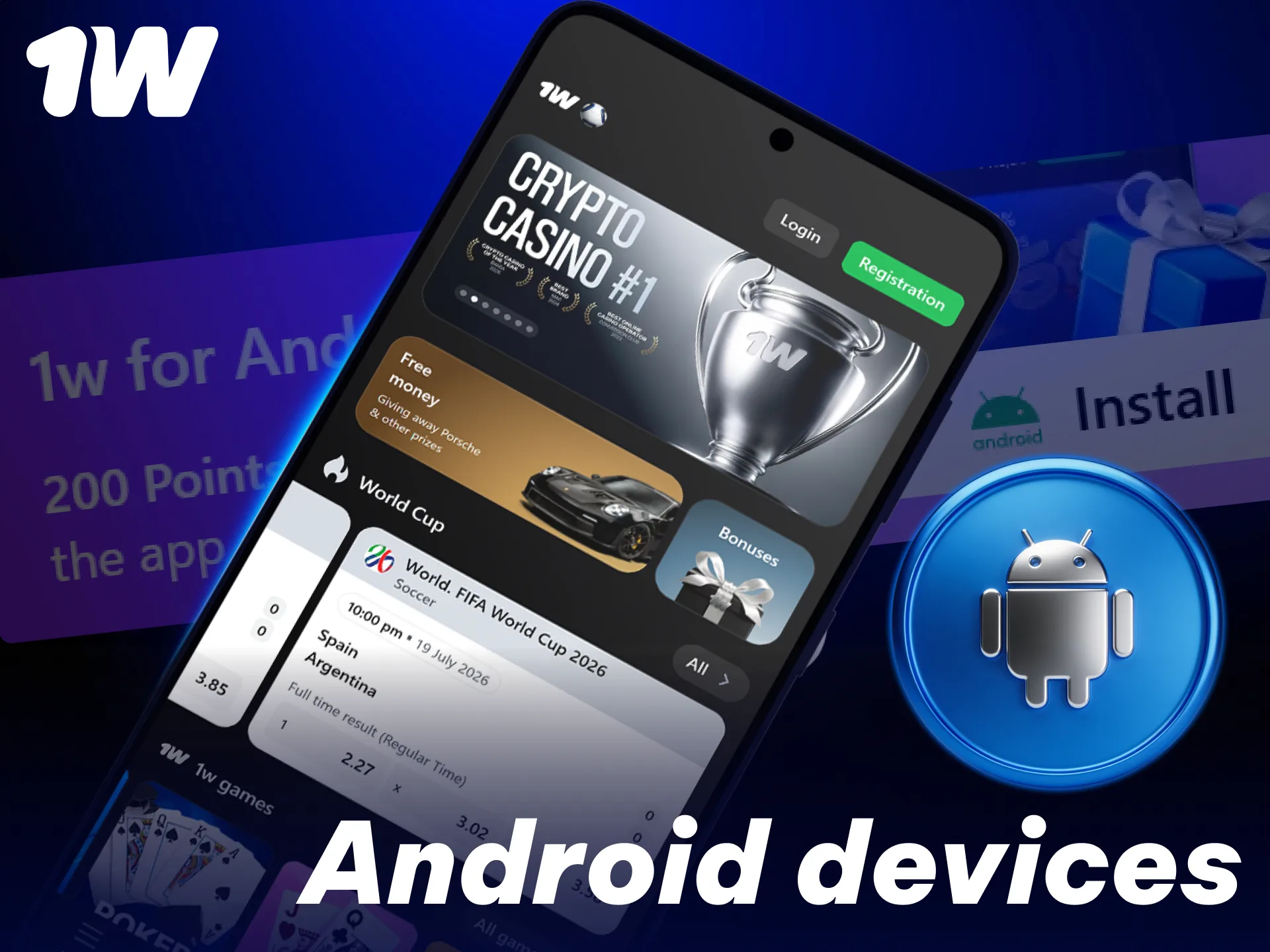 Verify if your smartphone is supported before downloading the 1w app.