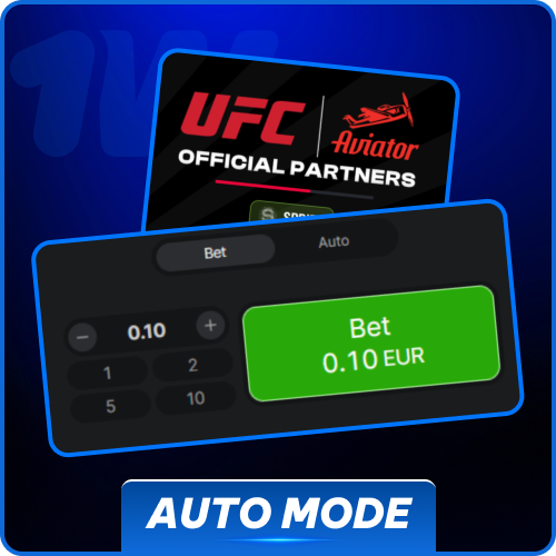 Set automatic wagers to cash out effortlessly while playing on 1w.