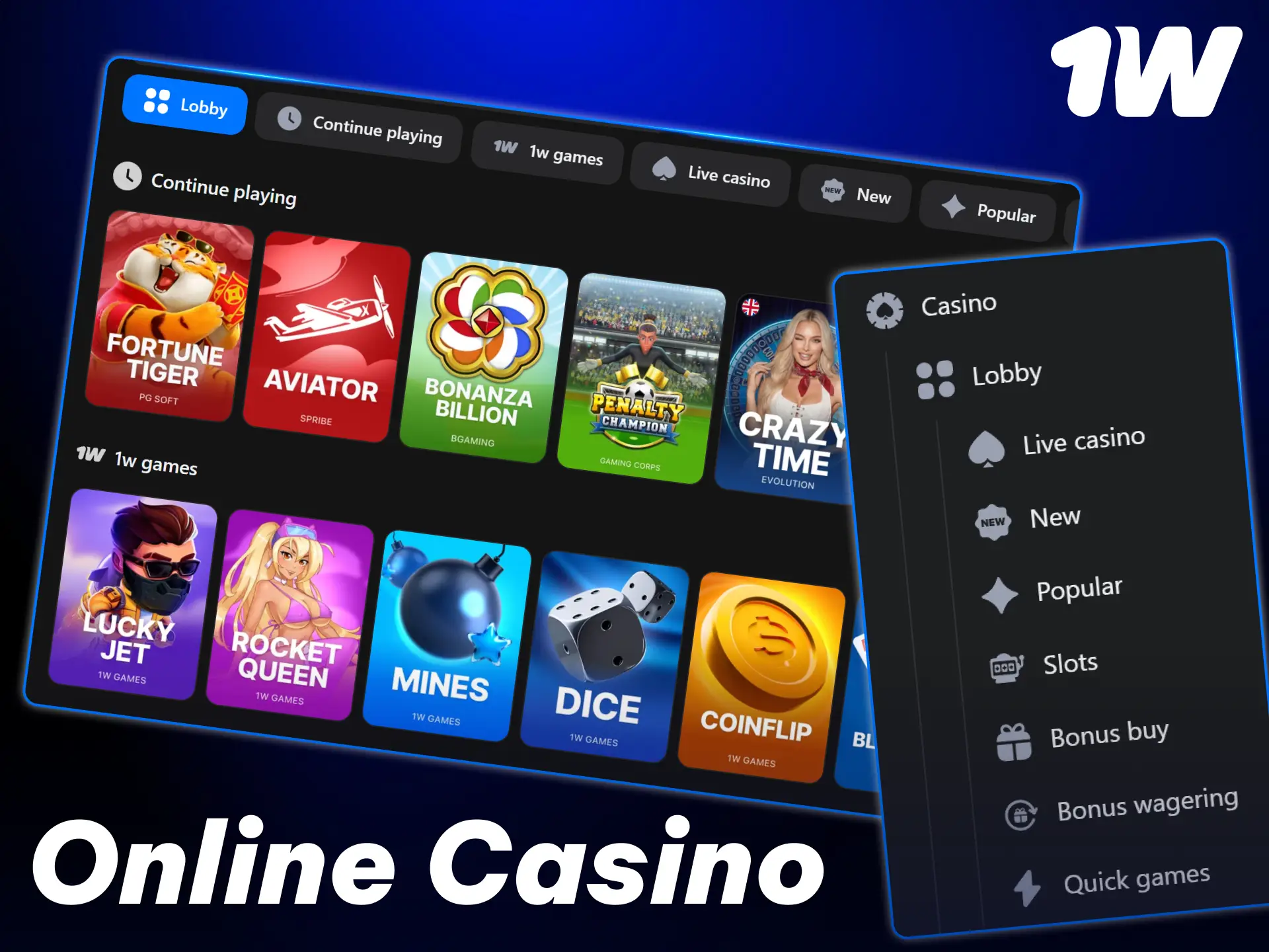 Spin top slots and play thrilling table games at 1w Finland.