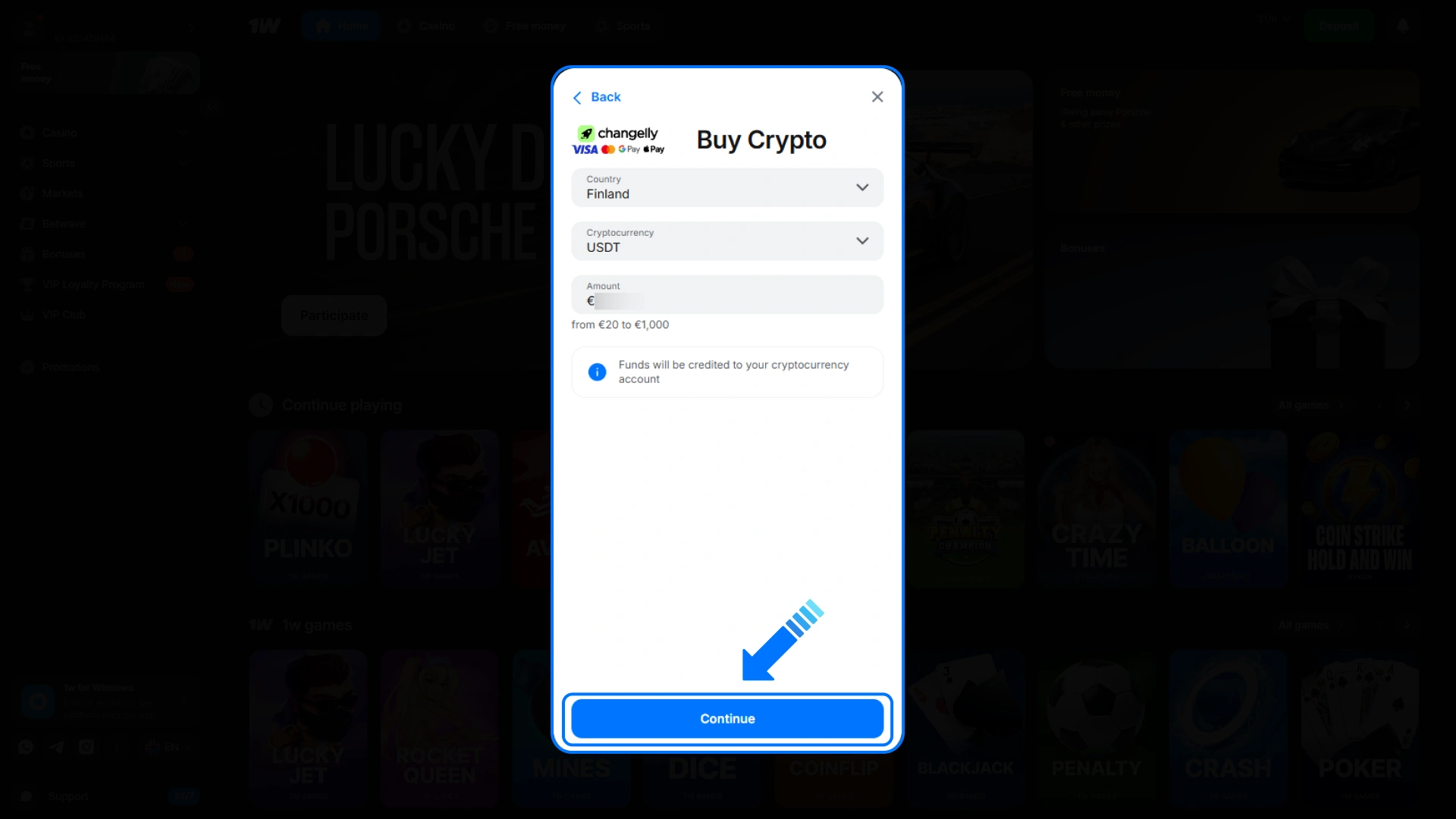 Approve your financial transfer to immediately unlock exciting 1w games.