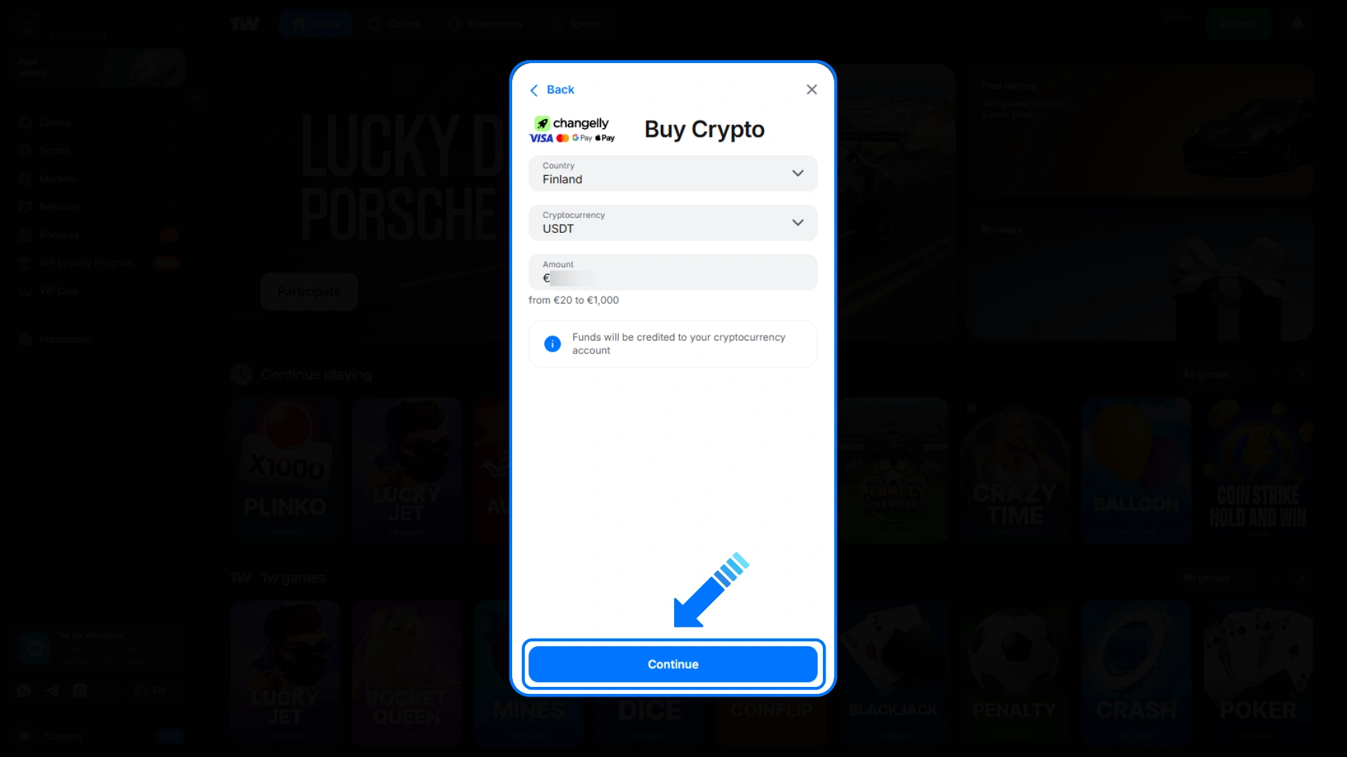 Verify your payout demand to secure your winnings from 1w games.