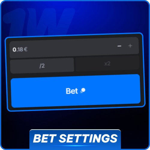 Adjust your wagering amounts easily before playing Plinko at 1w casino.