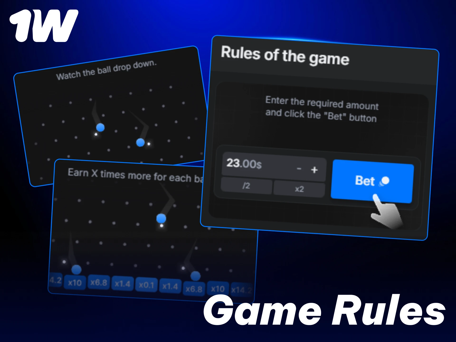 Study the official rules to master the Plinko game at 1w.