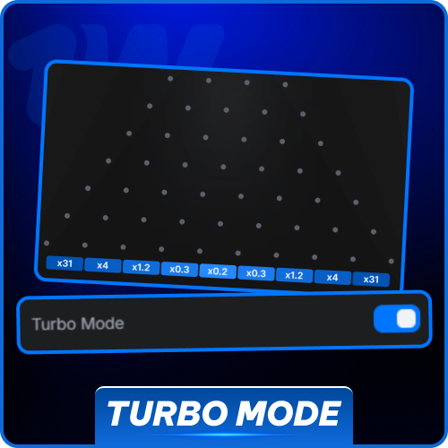 Speed up the animated gameplay for faster Plinko payouts at 1w.