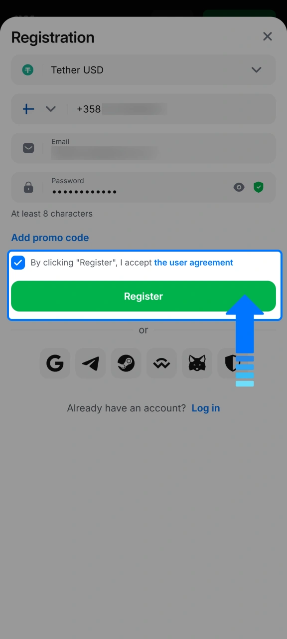 Approve your new profile setup to start betting on 1w games.
