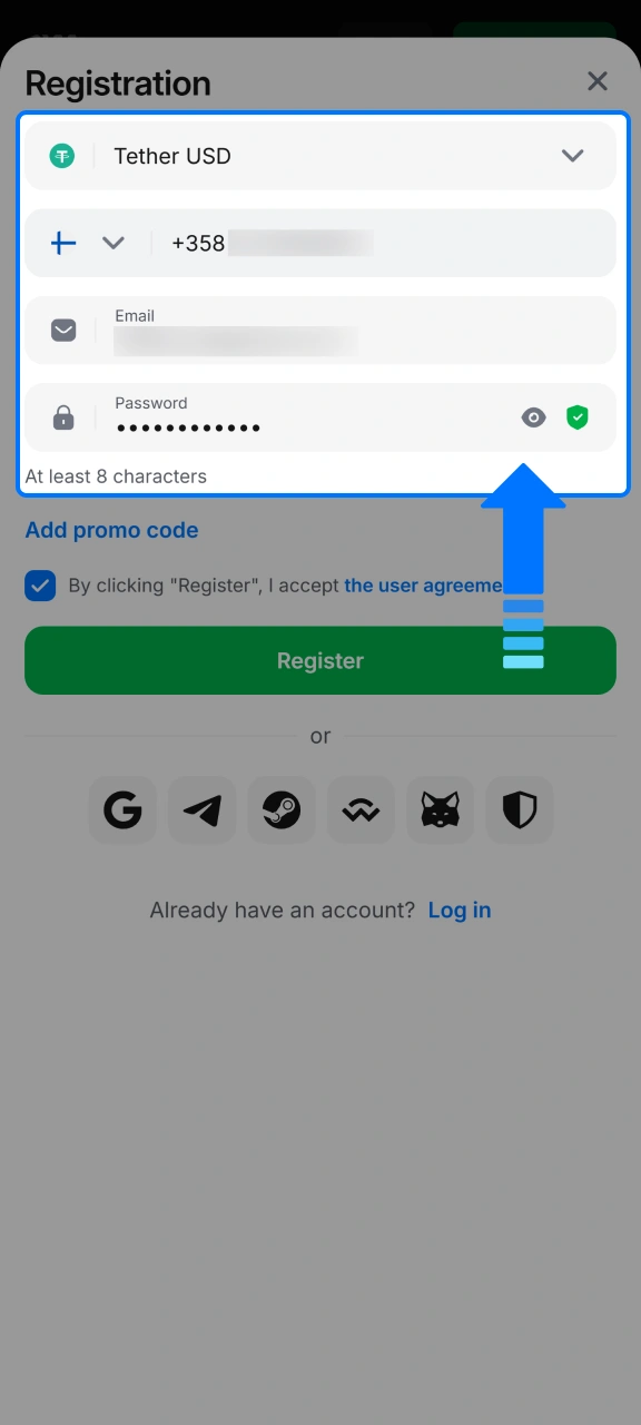 Provide the necessary contact information to configure your profile for 1w games.