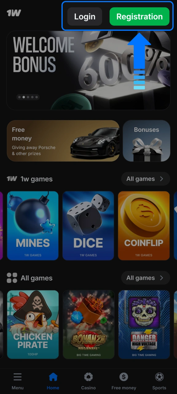 Launch the mobile platform to play your favorite 1w games anywhere.